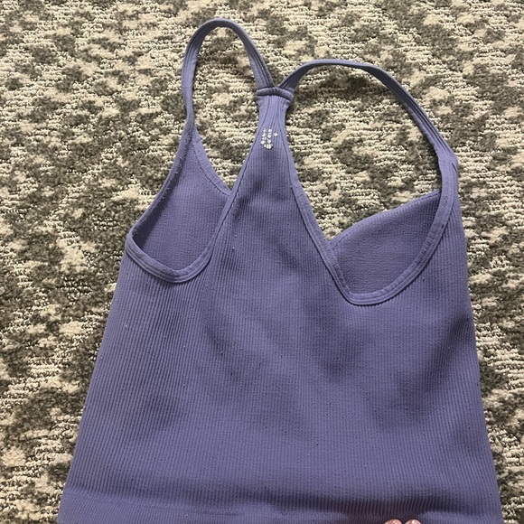 Free People Movement Purple Ribbed Racerback Tank - Picture 4 of 5